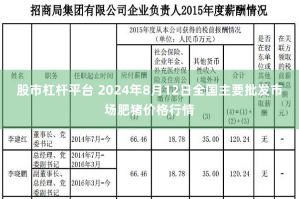 股市杠杆平台 2024年8月12日全国主要批发市场肥猪价格行情