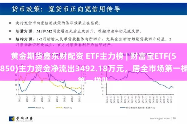 黄金期货鑫东财配资 ETF主力榜 | 财富宝ETF(511850)主力资金净流出3492.18万元，居全市场第一梯队