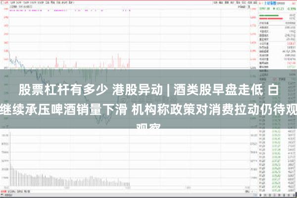 股票杠杆有多少 港股异动 | 酒类股早盘走低 白酒继续承压啤酒销量下滑 机构称政策对消费拉动仍待观察