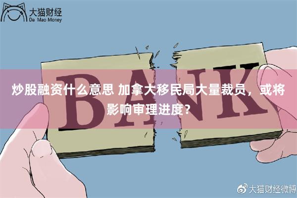 炒股融资什么意思 加拿大移民局大量裁员，或将影响审理进度？